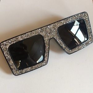 Rhinestone Gucci style sunglasses